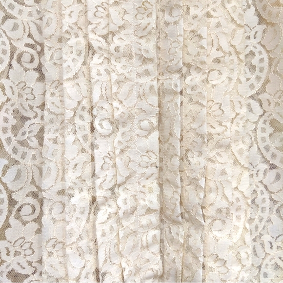 Exquisite Lace Blouse with Pintuck Front, Neck, Cuff Ruffles - Picture 2 of 8